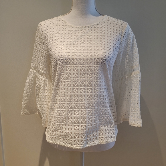 ❤️JOE'S SUMMER WHITE BLOUSE - Picture 1 of 7